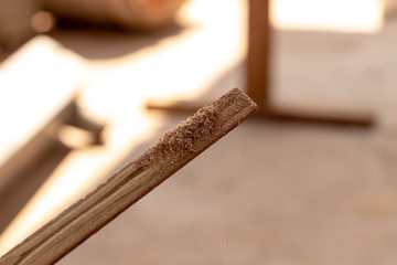 photograph of cutting table for carpentry or workshop