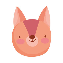 cute squirrel face animal cartoon character