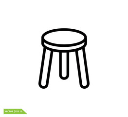 Chair icon vector logo template