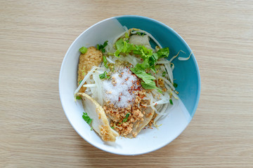 Noodle with dried fish fillet noodles
