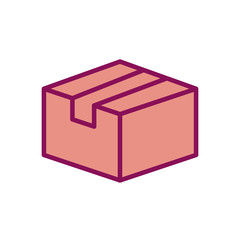 Isolated delivery box line and fill style icon vector design