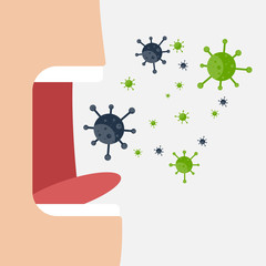 Concept flat design corona virus covid 19