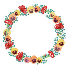 カーネーションとパンジー