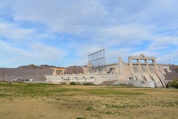 Davis Dam Hydroelectric Power Plant on the Arizona side of the Colorado River