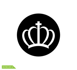 Crown icon vector logo design template