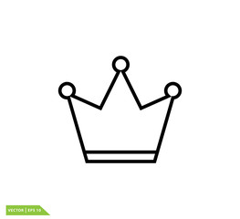 Crown icon vector logo design template