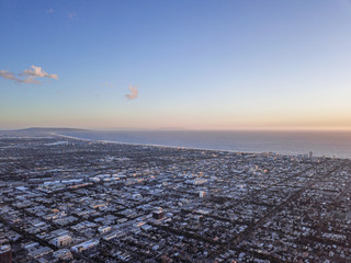 Sunset, Los Angeles, Aerial Photography