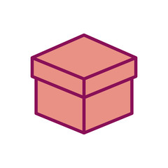 Isolated delivery box line and fill style icon vector design