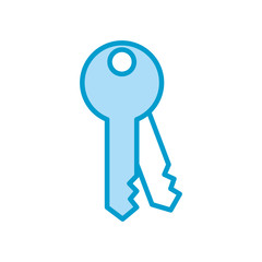 Isolated key line and fill style icon vector design
