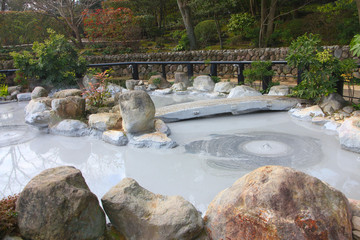 Naklejka premium Muddy Hot Spring in Beppu, Japan