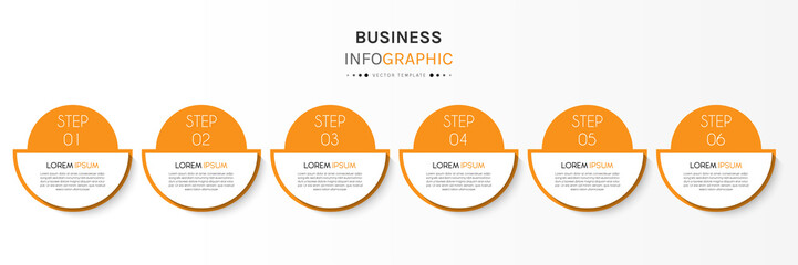 Business infographic element with options, steps, number vector template design