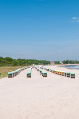 Fototapeta na wymiar German Beach at Baltic Sea