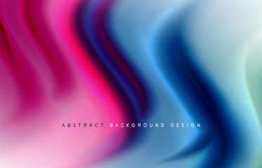 Abstract background - fluid color gradient waves, with dynamic motion line effect. Vector Illustration For Wallpaper, Banner, Background, Card, Book Illustration, landing page