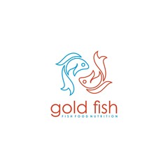 Gold Fish Logo Simple and Vector Templates