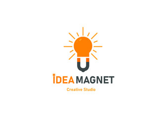 idea magnet logo template design vector concept. perfect for creative industry company logo