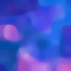 blurred iridescent square format background bokeh graphic with royal blue, medium purple and slate blue colors and space for text or image