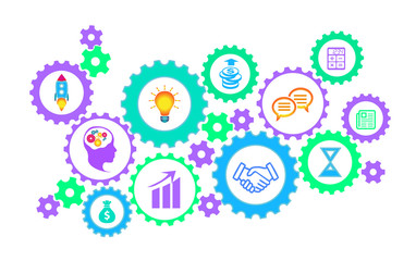Project management vector illustration strategy planning management analysis