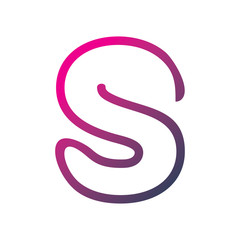 modern creative color letter s line shape logo design