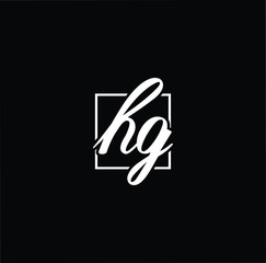 Fototapeta na wymiar Initial based modern and minimal Logo. HG GH letter trendy fonts monogram icon symbol. Universal professional elegant luxury alphabet vector design
