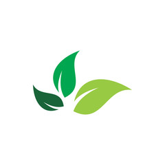 green nature leaf group healthy life logo design