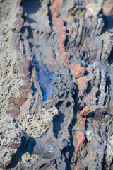 Picturesque surface of turbidites on the northern coast of Spain near the village of Armintza. Basque Country. Northern spain
