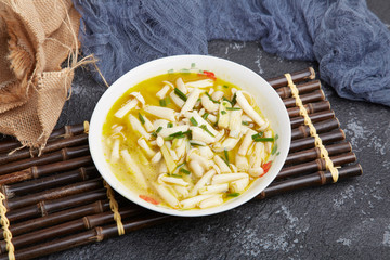 Fried chicken with celery