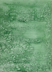 darck green hand draw watercolor background with sea salt texture