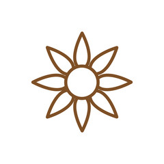 Isolated natural flower line style icon vector design
