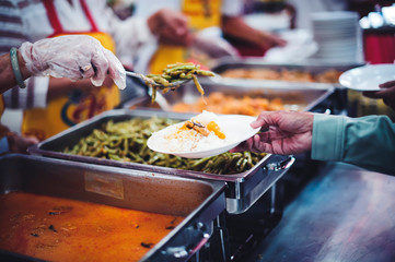 The concept of donating food to the poor, free food