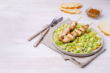 Roast kebab meat