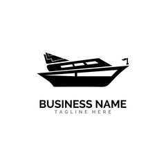 cruise ship Logo Template vector icon design