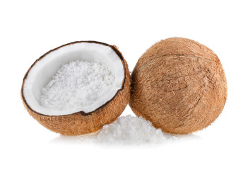 coconuts isolated on the white background