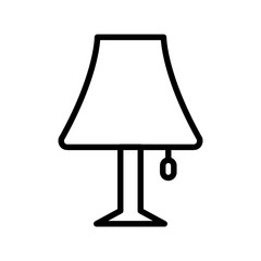 bedside lamp icon vector template