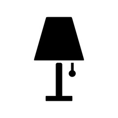 bedside lamp icon vector template