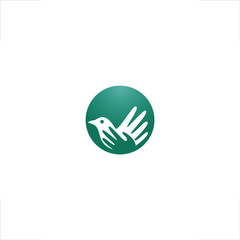 bird logo Pigeon care design peace