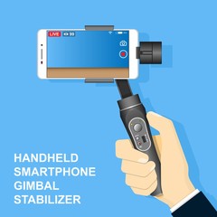 Smartphone Gimbal Stabilizer 3 Axis Anti Shake Vibration Motion Sports Video Camera Recorder Shooting Film Live Broadcast