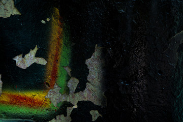Photo of an old cracked paint wall