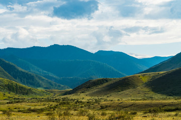 Fototapeta na wymiar Background image of a mountain landscape. Russia, Siberia, Altai