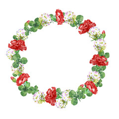 カーネーションとシロツメ草