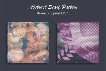 Abstract scarf pattern design for hijab, blanked, pillow, etc