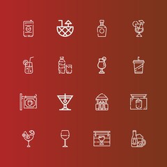 Editable 16 brandy icons for web and mobile