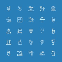 Editable 25 umbrella icons for web and mobile