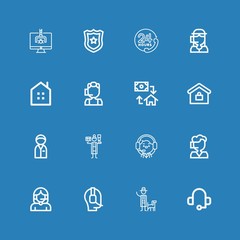 Editable 16 agent icons for web and mobile