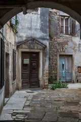 Fototapeta na wymiar Street in the old town of Vodnjan, Istria, Croatia