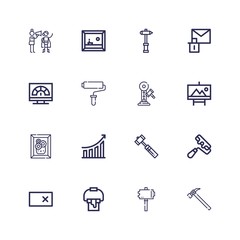Editable 16 improvement icons for web and mobile