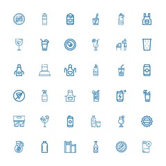 Editable 36 soda icons for web and mobile