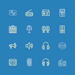 Editable 16 volume icons for web and mobile