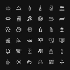 Editable 36 morning icons for web and mobile