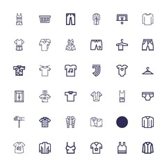 Editable 36 shirt icons for web and mobile