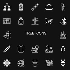 Editable 22 tree icons for web and mobile